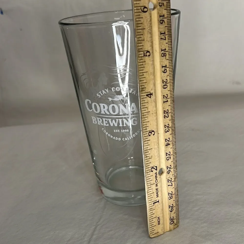 Coronado Brewing Stay Coastal California 16 Oz Beer Drinking Glass 5 3/4 In Tall